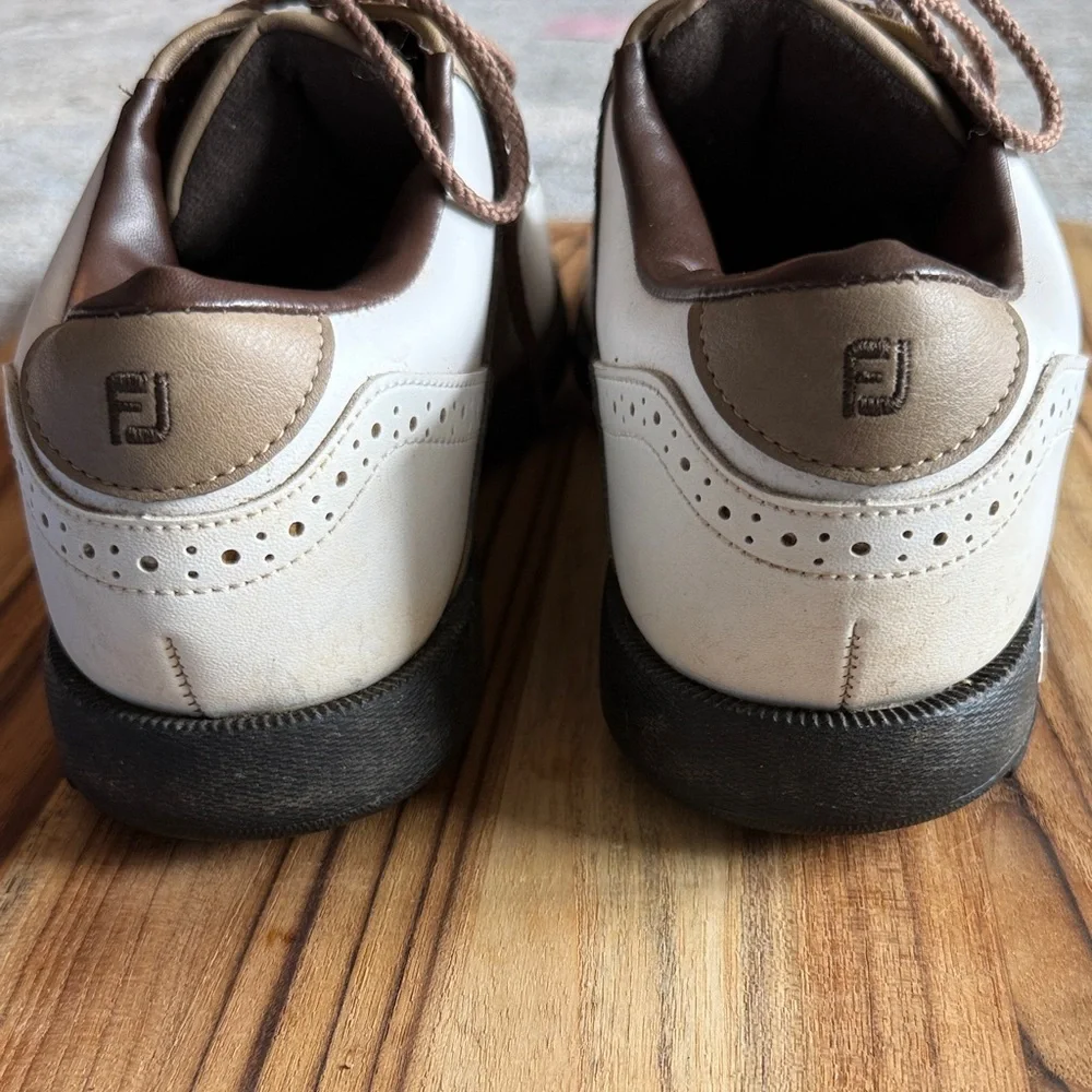 FootJoy Men's Cream and Tan Oxfords